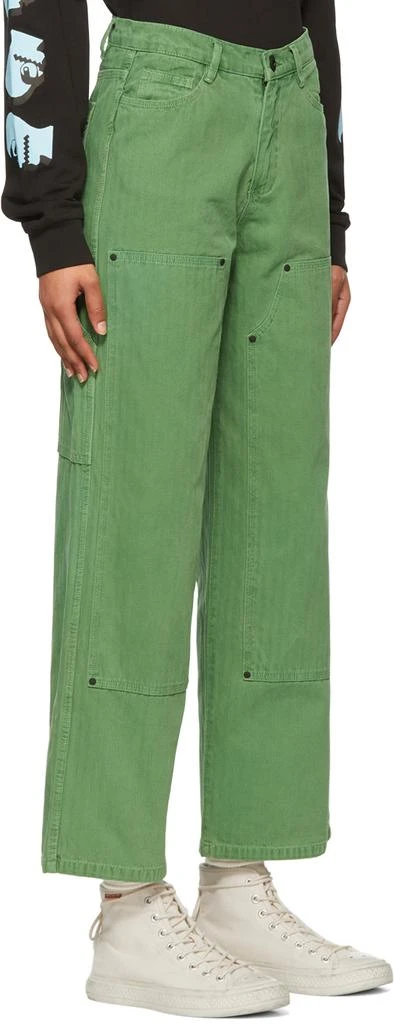 商品Brain Dead|Green Cotton Trousers,价格¥750,第2张图片详细描述