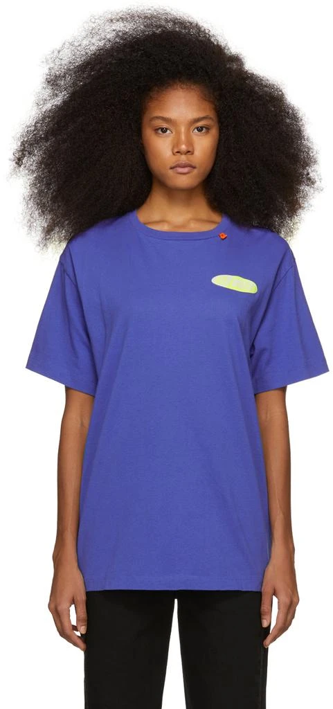 商品Off-White|Blue Oversized Split Logo T-Shirt,价格¥1444,第1张图片