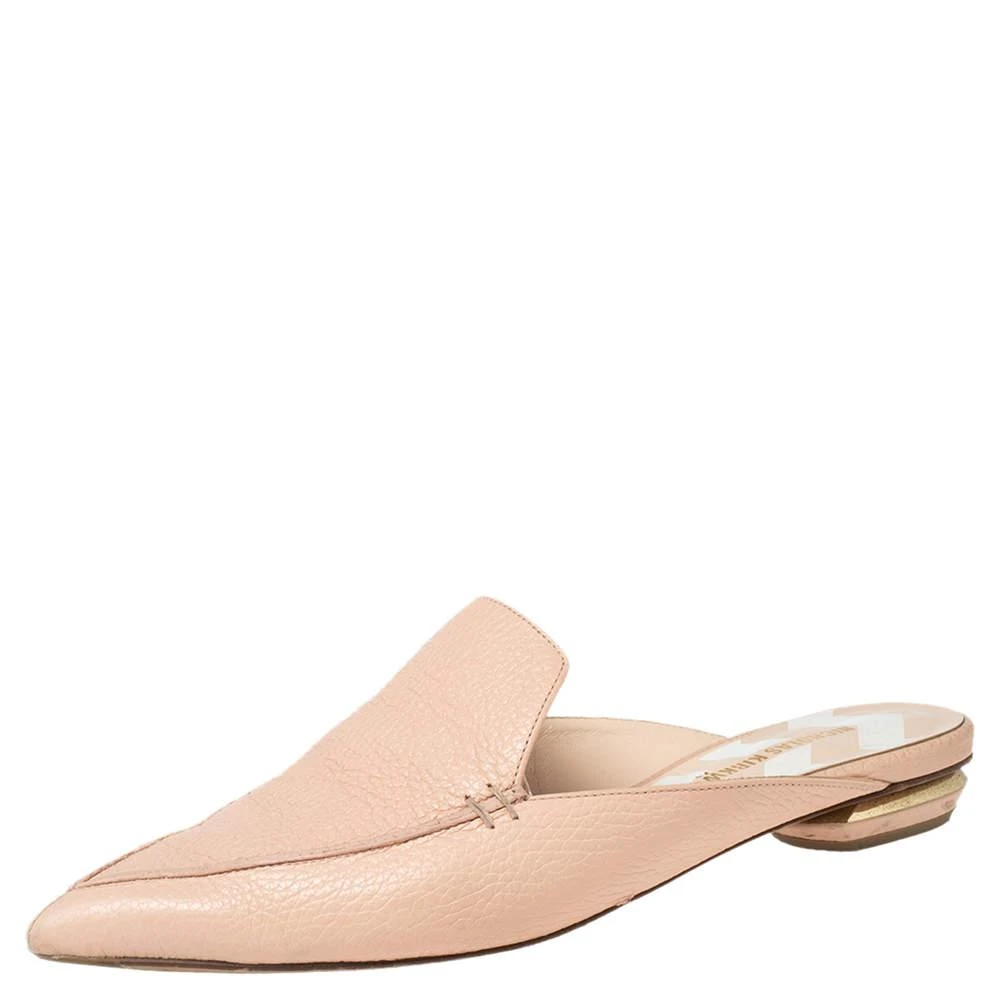 商品[二手商品] Nicholas Kirkwood|Nicholas Kirkwood Pink Leather Beya Mule Sandals Size 38.5,价格¥1150,第1张图片