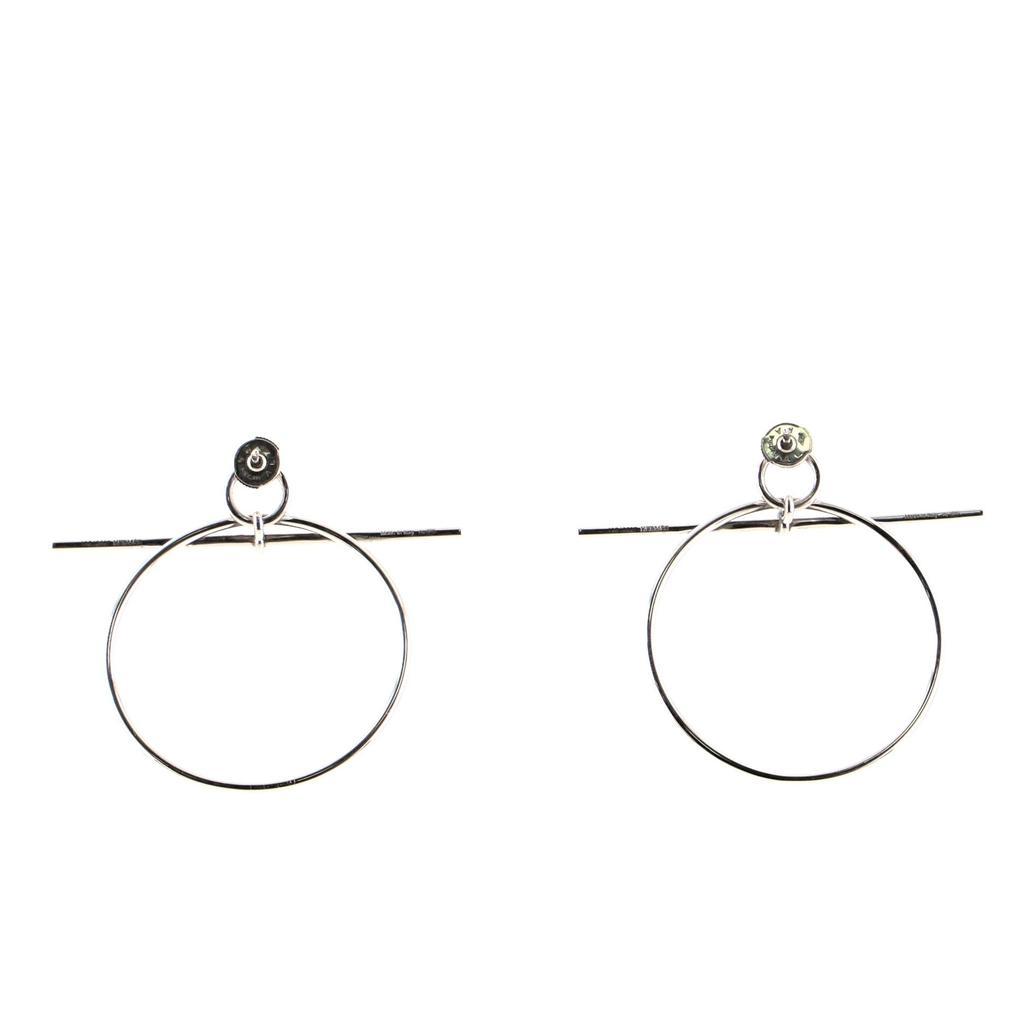 商品[二手商品] Hermes|Hermes Hoop Sterling Silver Earrings Silver,价格¥12348,第1张图片
