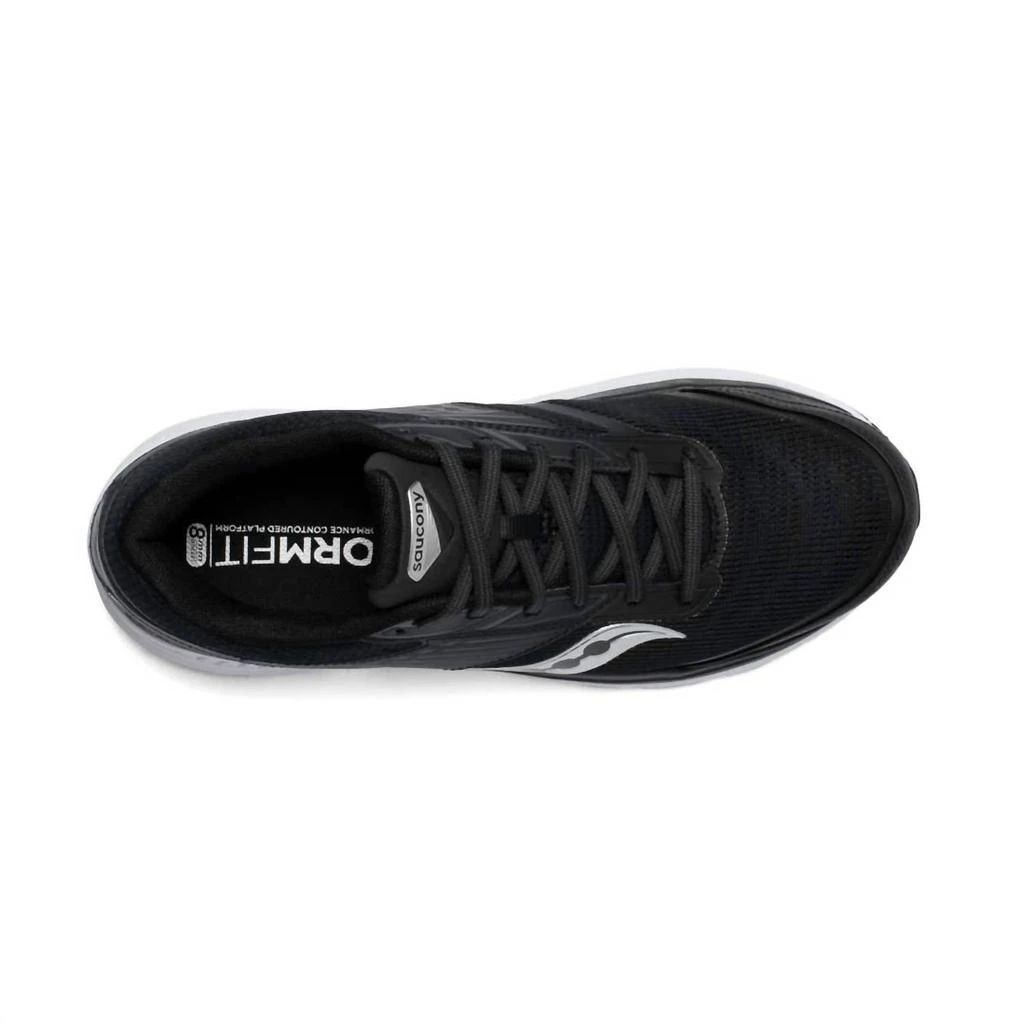 商品Saucony|Men's Echelon 8 Running Shoes - Medium Width In Black/white,价格¥854,第4张图片详细描述