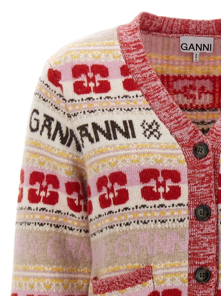 商品Ganni|Graphic Cardigan Sweater, Cardigans Multicolor,价格¥933,第3张图片详细描述