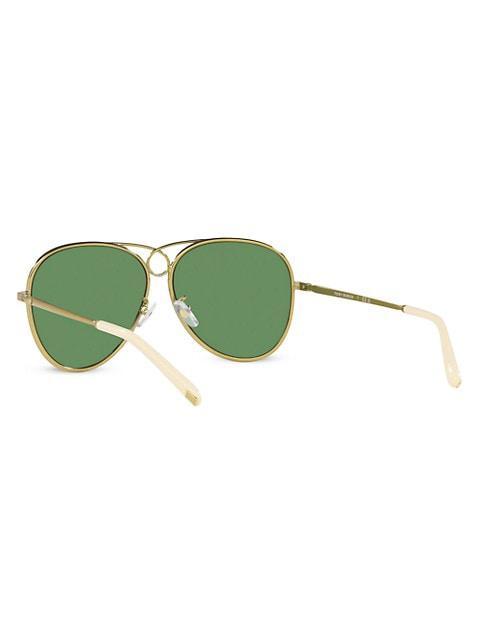 商品Tory Burch|Gloria 59MM Aviator Sunglasses,价格¥1300,第7张图片详细描述