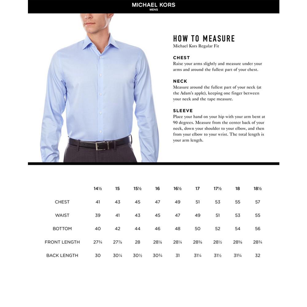 Men's Classic/Regular Fit Airsoft Stretch Non-Iron Performance Solid French Cuff Dress Shirt商品第4张图片规格展示