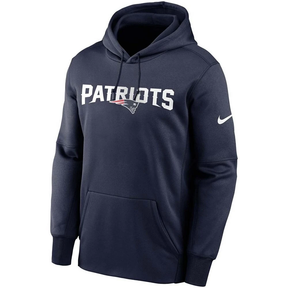 商品NIKE|Men's Navy New England Patriots Fan Gear Wordmark Performance Pullover Hoodie,价格¥464,第2张图片详细描述