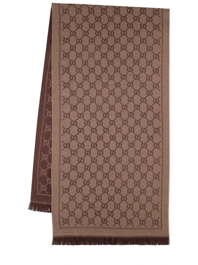 商品Gucci|Gg Wool Jacquard Scarf,价格¥3788,第1张图片