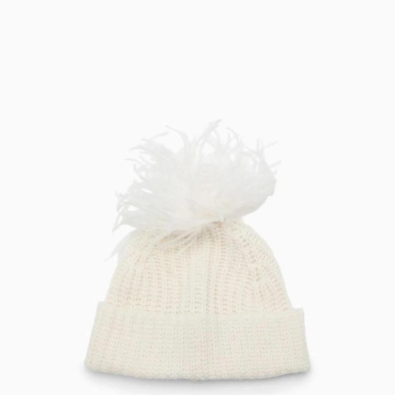 商品ART ESSAY|ART ESSAY Ivory cap with,价格¥877,第1张图片