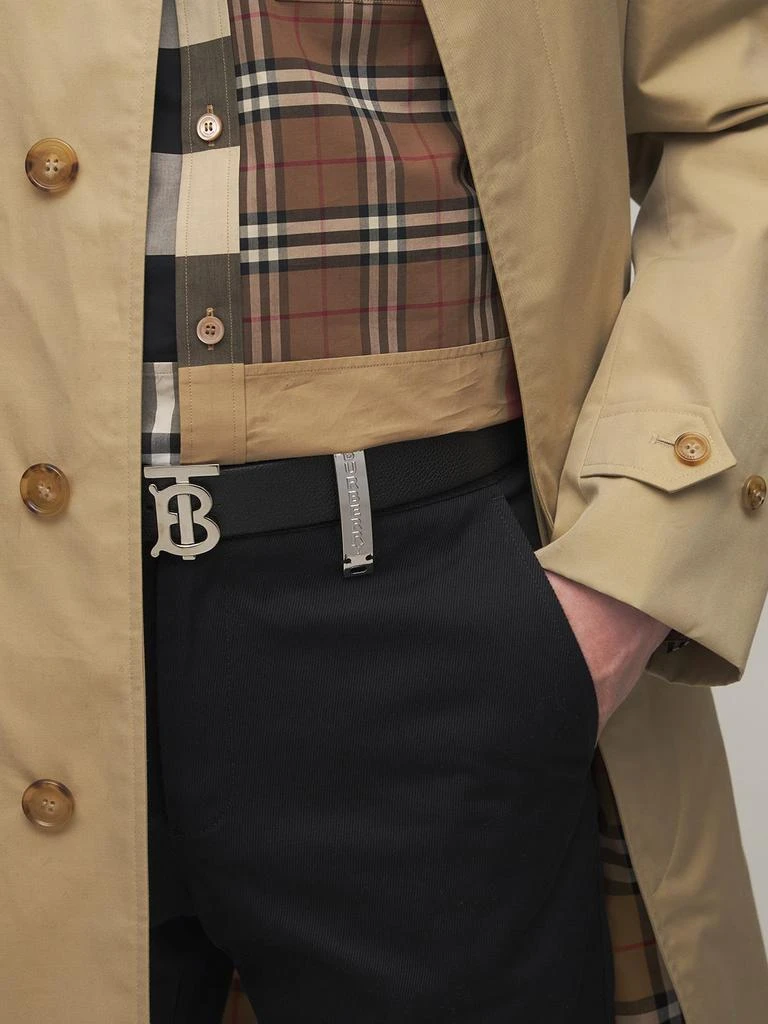 商品Burberry|35mm Tb Logo Grained Leather Belt,价格¥3635,第1张图片详细描述