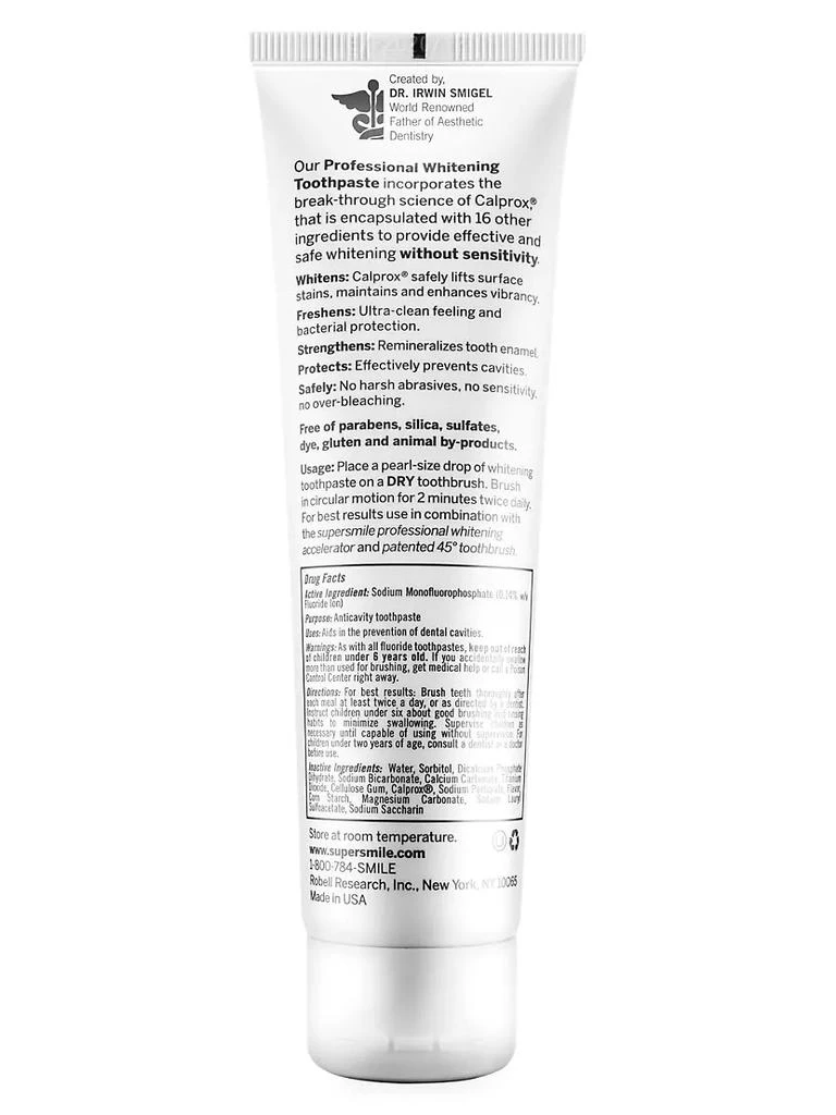 商品Supersmile|Icy Mint Professional Whitening Toothpaste,价格¥188,第3张图片详细描述