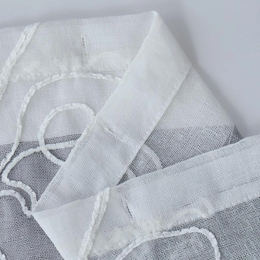 商品Dainty Home|Shower Curtain With Chenille Embroidery,价格¥303,第3张图片详细描述