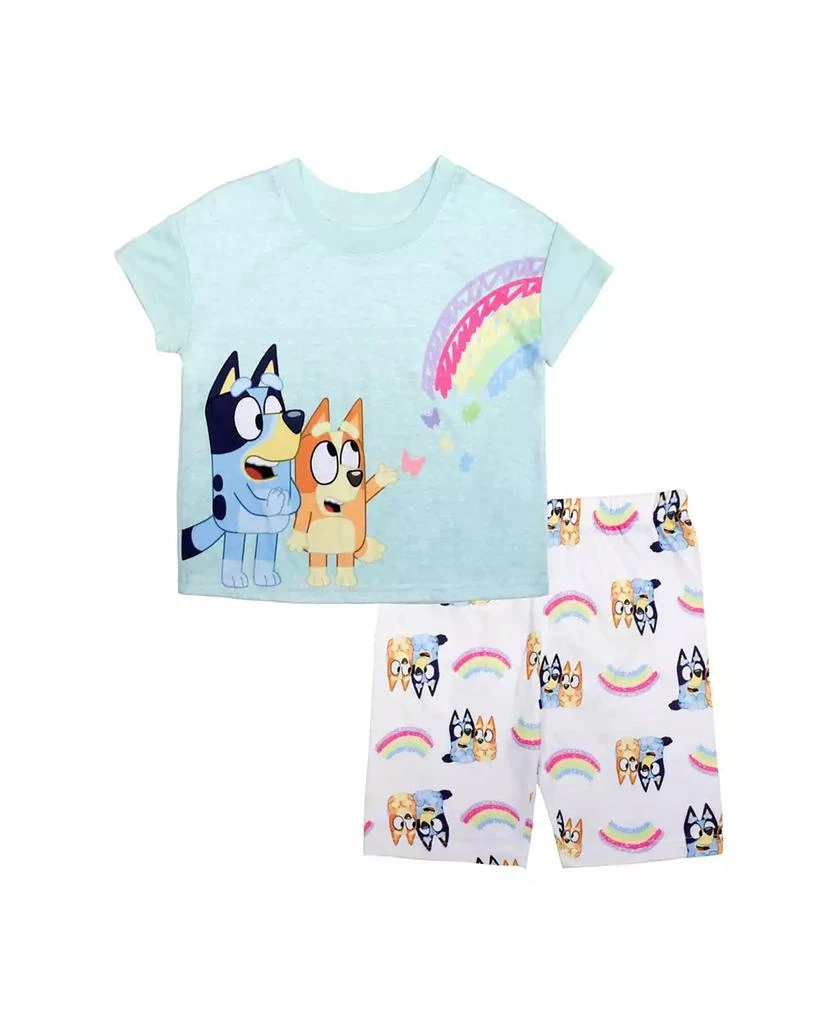 商品Bluey|Big Girls 2PC Biker Shorts Pajama Set,价格¥162,第1张图片