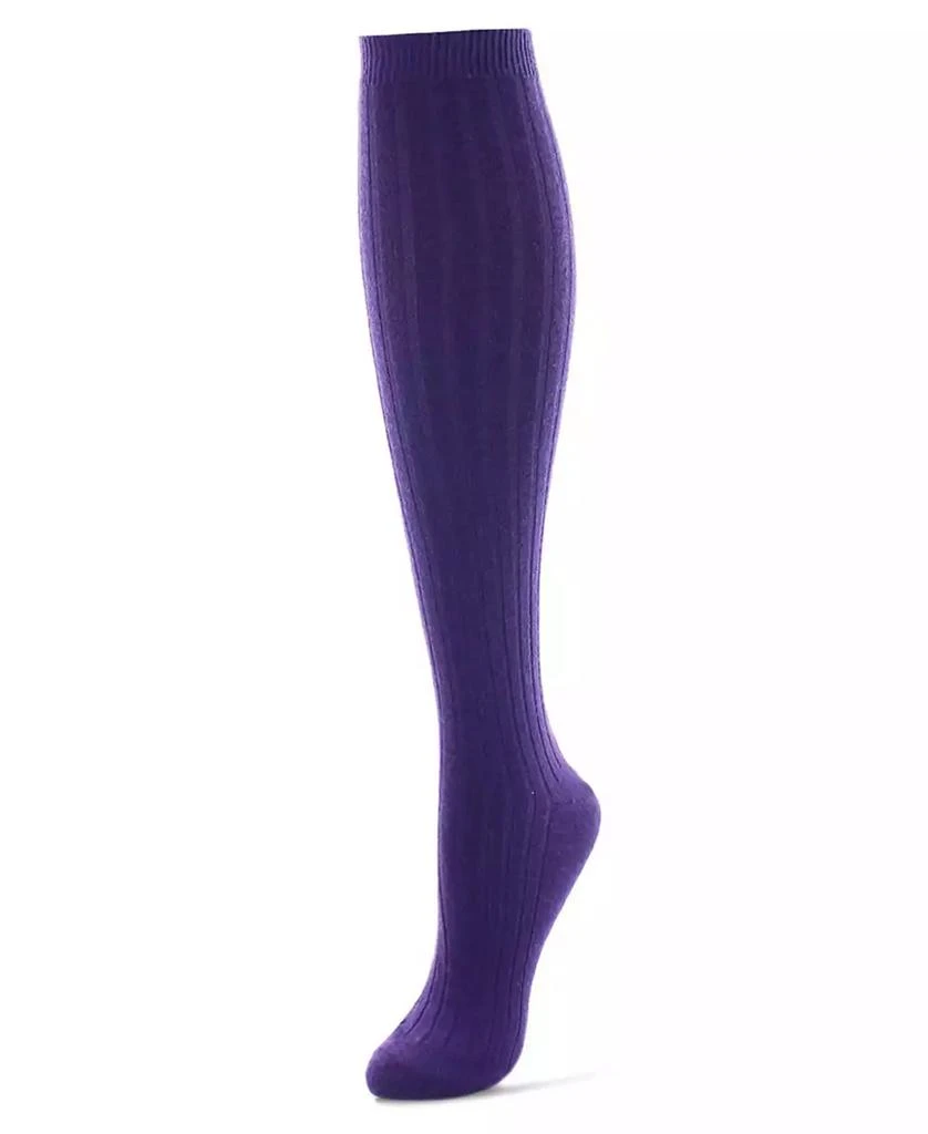 商品Memoi|Women's Rib Cashmere Blend Knee High Socks,价格¥180,第1张图片