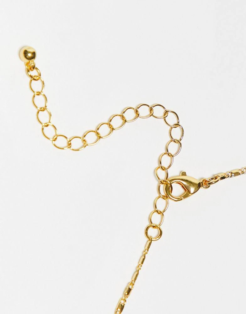 商品ASOS|ASOS DESIGN 14k gold plated pack of 2 choker necklaces with disc design,价格¥63,第3张图片详细描述