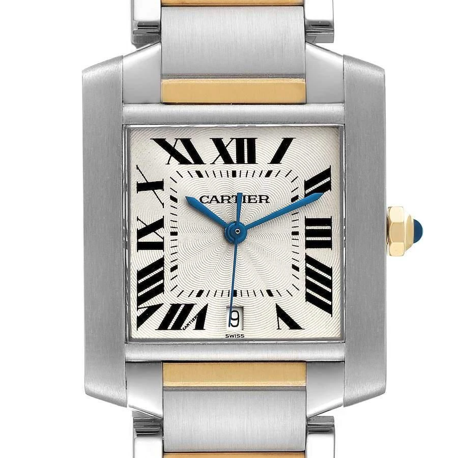 Cartier Silver 18k Yellow Gold And Stainless Steel Tank Francaise W51005Q4 Automatic Men's Wristwatch 28 mm 商品