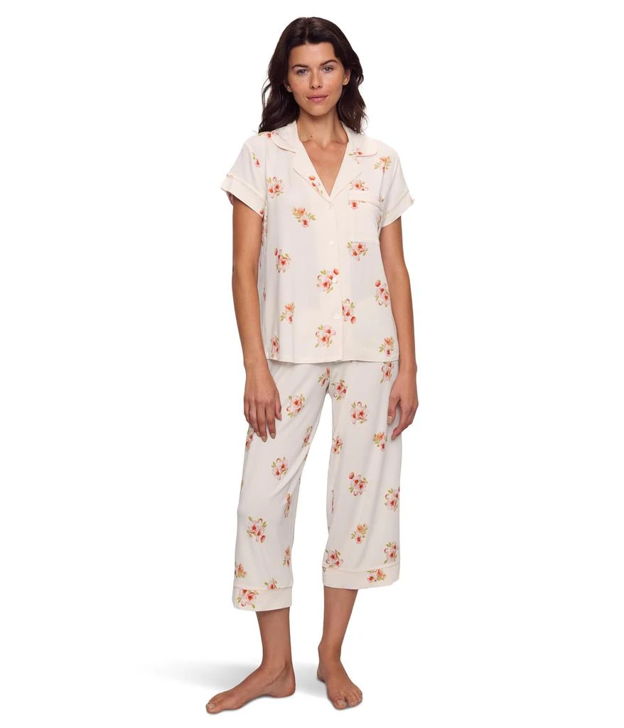 商品Eberjey|Gisele Printed Short Sleeve Crop Pajama,价格¥1186,第1张图片