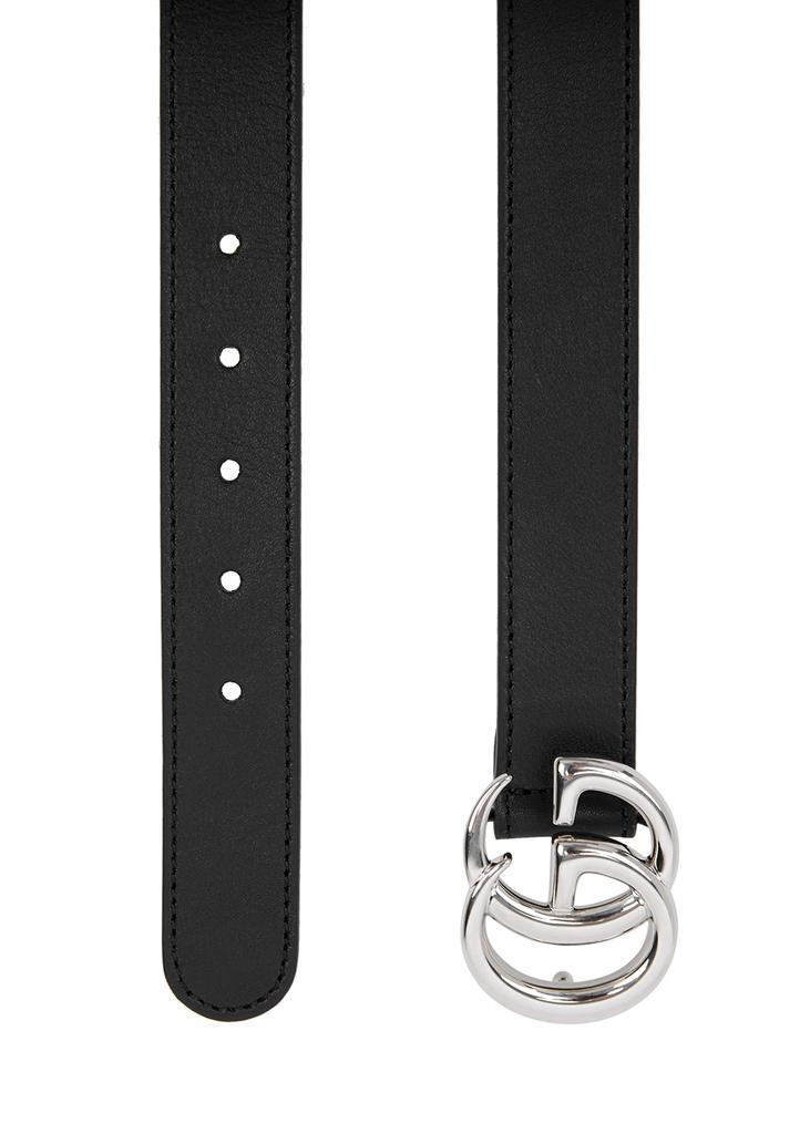商品Gucci|KIDS GG black leather belt,价格¥1663,第4张图片详细描述