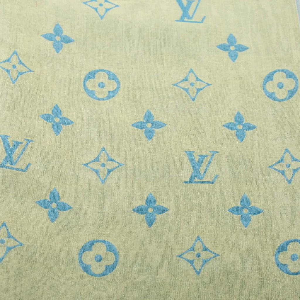 商品[二手商品] Louis Vuitton|Louis Vuitton Blue & Yellow Monogrammed Silk Scarf,价格¥2372,第3张图片详细描述