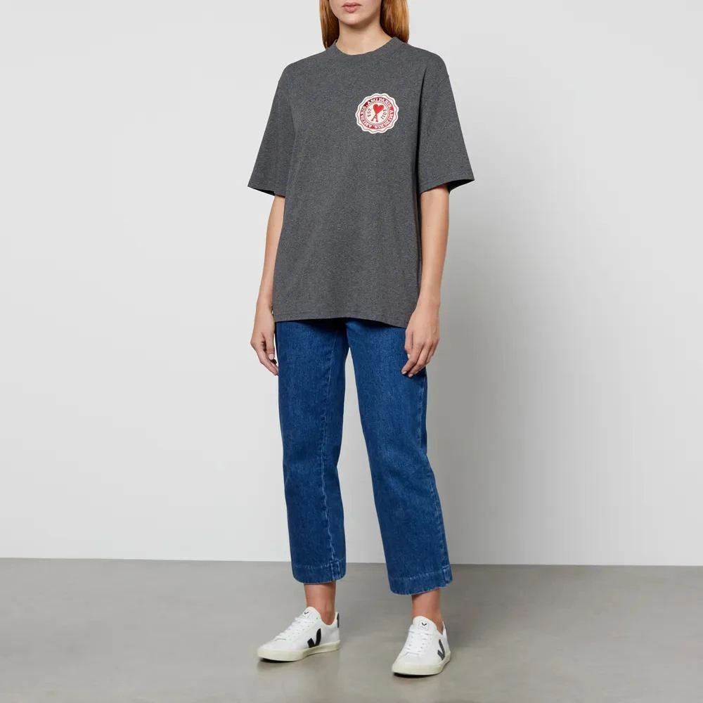 商品AMI|AMI Logo Cotton-Jersey T-Shirt,价格¥851,第3张图片详细描述