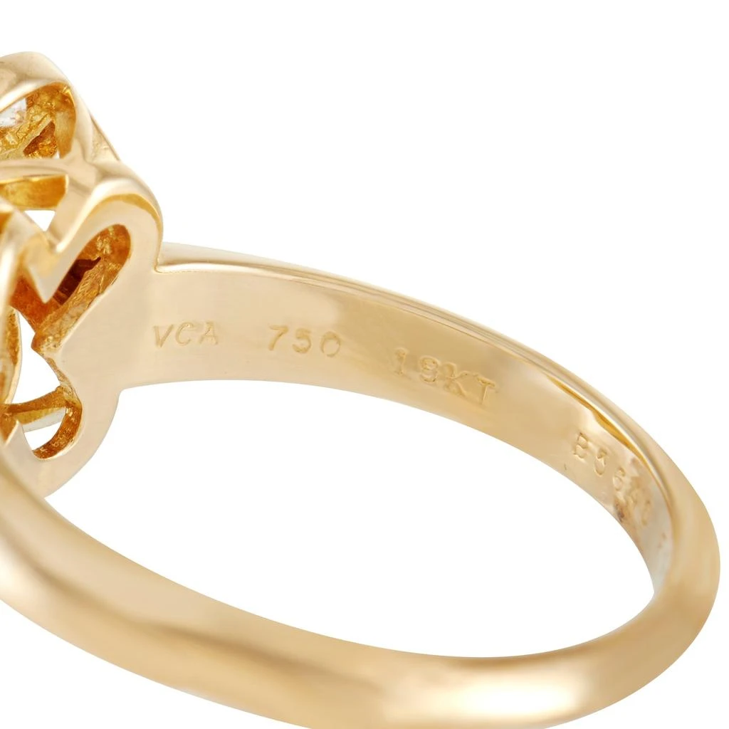 商品[二手商品] Van Cleef & Arpels|Van Cleef & Arpels Trèfle 18K Yellow Gold 0.46 ct Diamond and Blue Sapphire Ring,价格¥32700,第5张图片详细描述