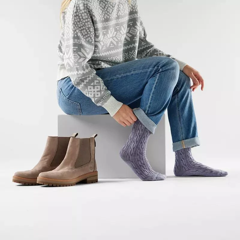 商品SmartWool|SmartWool Women's Everyday Cable Zero Cushion Crew Socks,价格¥179,第2张图片详细描述
