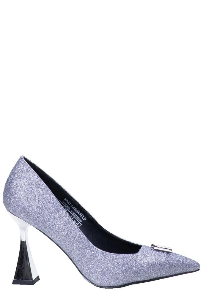 商品Karl Lagerfeld Paris|Karl Lagerfeld Debut Brooch Court Glittered Pumps,价格¥1004,第1张图片