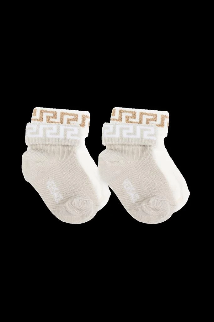 商品Versace|Versace Kids Logo Intarsia Two Pack Of Socks,价格¥576,第2张图片详细描述