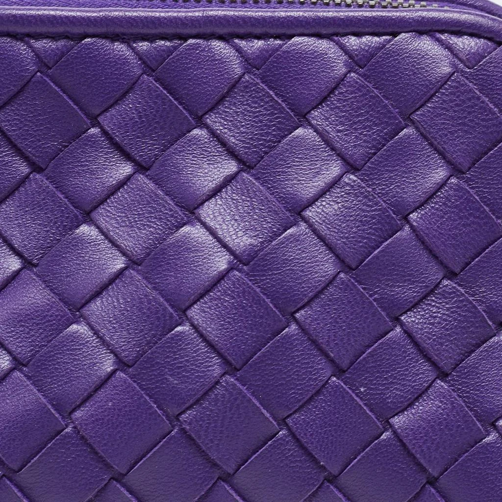 商品[二手商品] Bottega Veneta|Bottega Veneta Purple Intrecciato Leather Zip Purse,价格¥1671,第5张图片详细描述