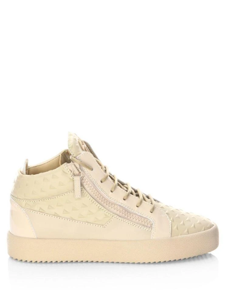 商品Giuseppe Zanotti|Tonal Spike Leather Lace-Up Sneakers,价格¥2810,第5张图片详细描述