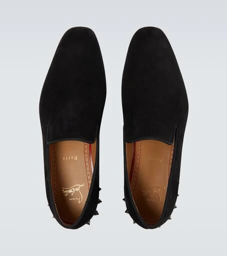 商品Christian Louboutin|Marquees绒面革铆钉乐福鞋,价格¥8968,第4张图片详细描述