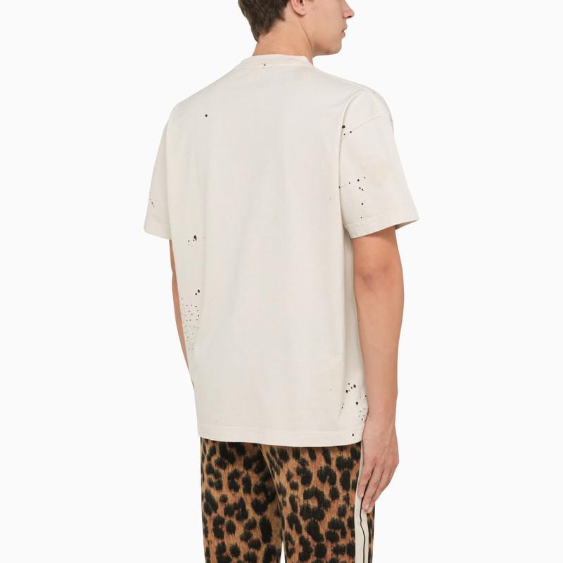 商品Palm Angels|White cotton crew neck t-shirt with logo,价格¥3200,第5张图片详细描述
