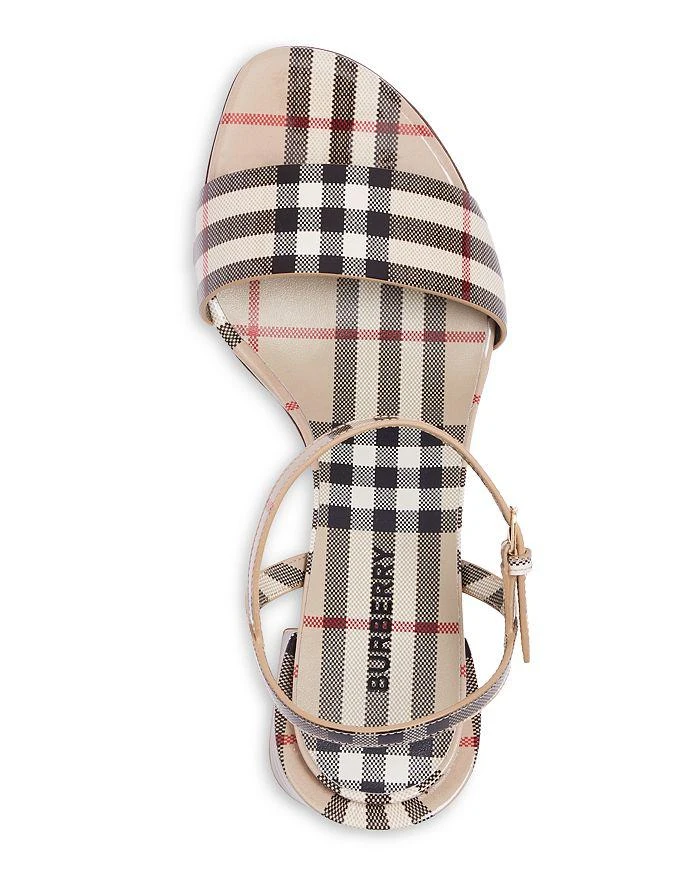 商品Burberry|Women's Cornwall Vintage Check Block Heel Sandals,价格¥4000,第3张图片详细描述