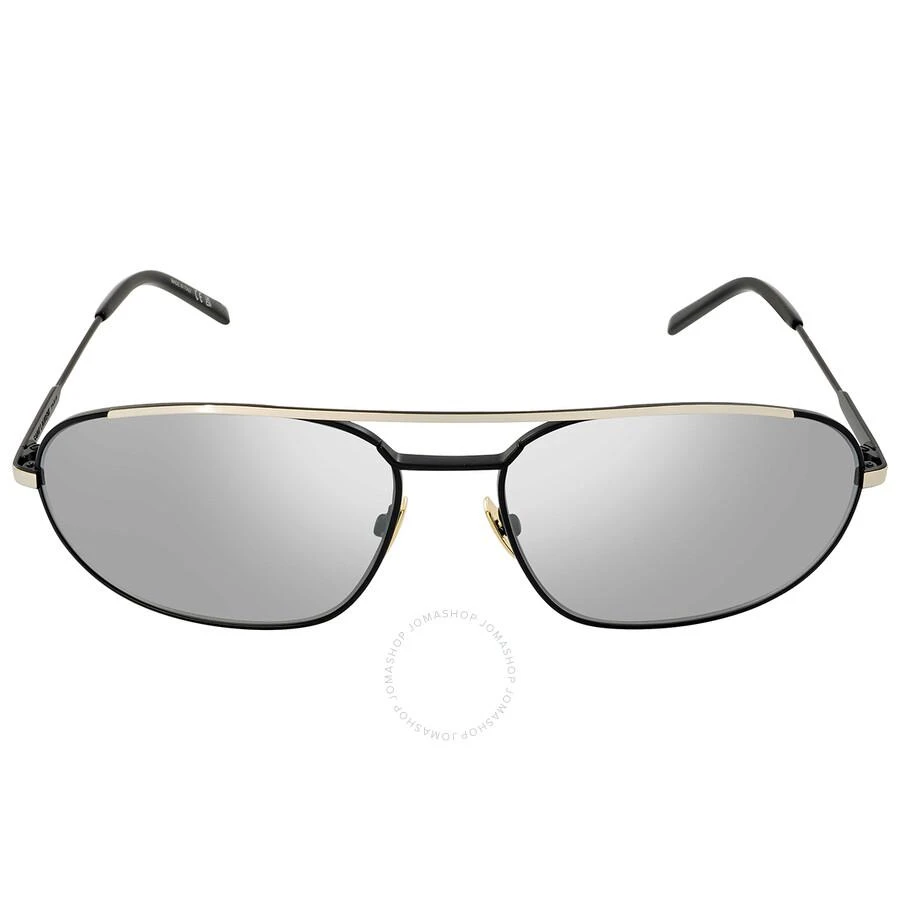 商品Yves Saint Laurent|Silver Flash Oval Men's Sunglasses SL 561 003 61,价格¥1052,第1张图片