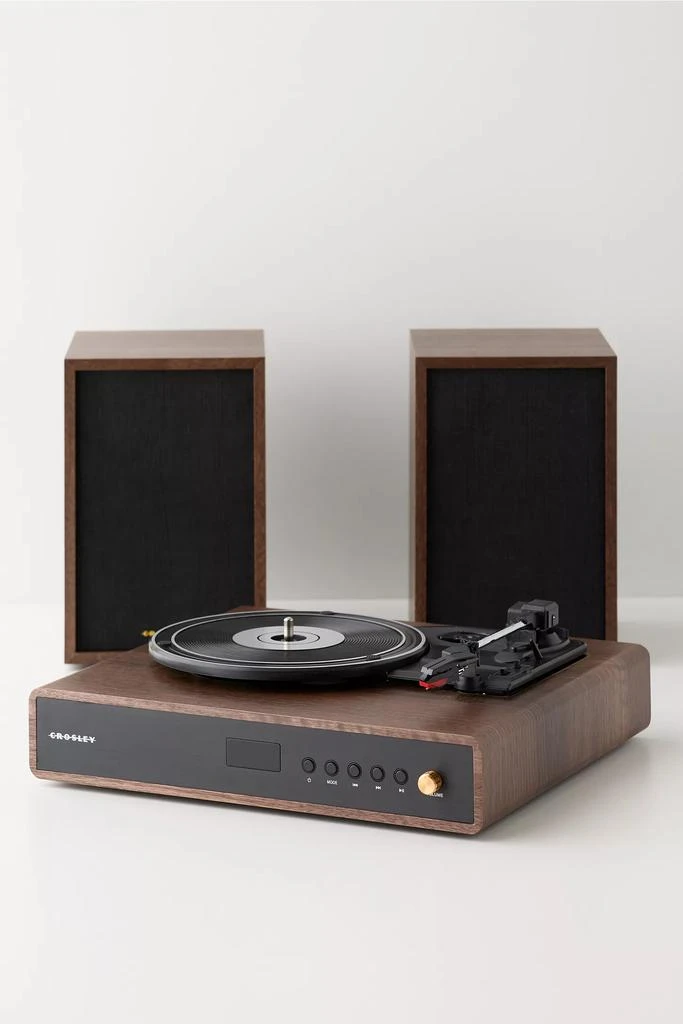 商品Crosley|Crosley Alto Record Player & Speakers Shelf System,价格¥1098,第2张图片详细描述