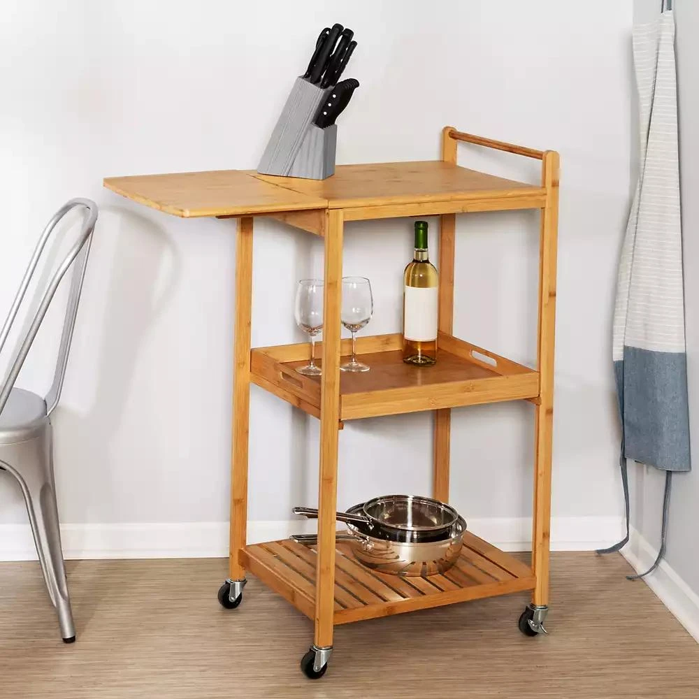 38" Bamboo Rolling Kitchen Cart 商品