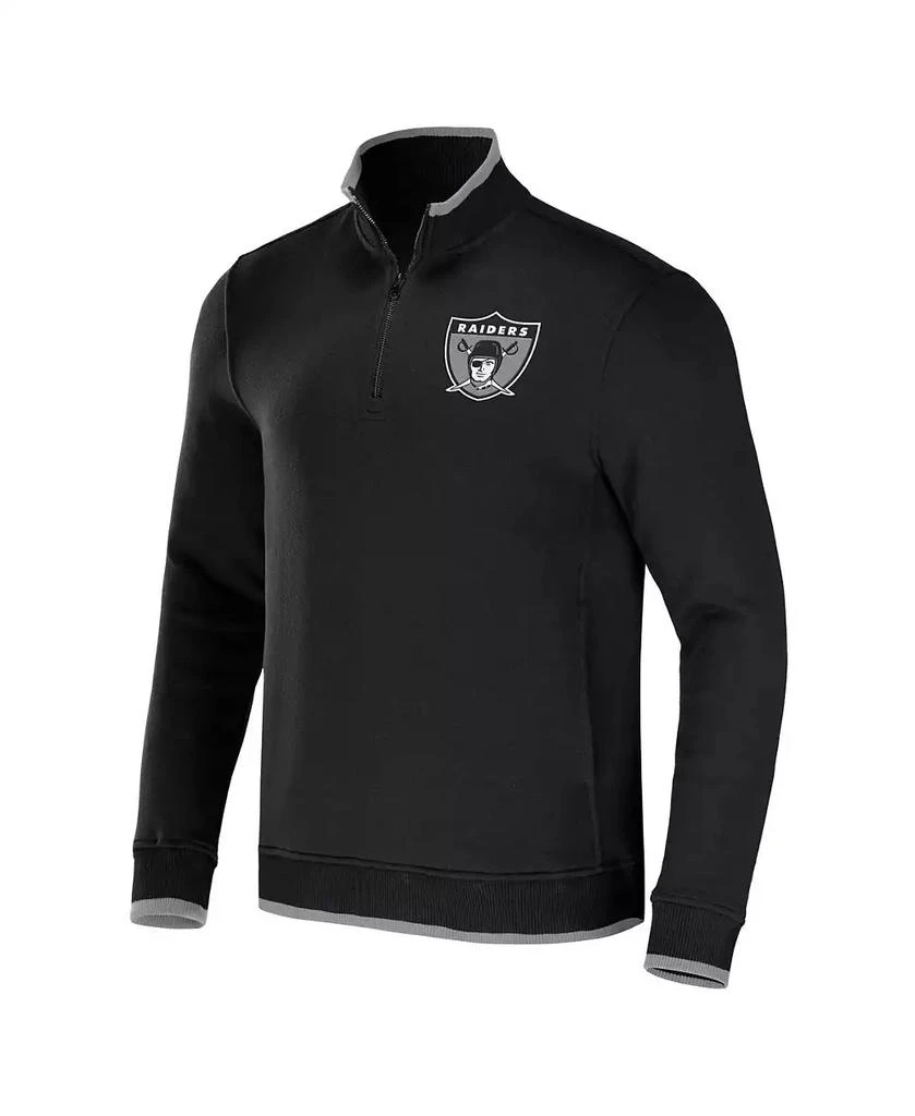 商品Fanatics|Men's NFL x Darius Rucker Collection by Black Las Vegas Raiders Logo Quarter-Zip Top,价格¥387,第2张图片详细描述