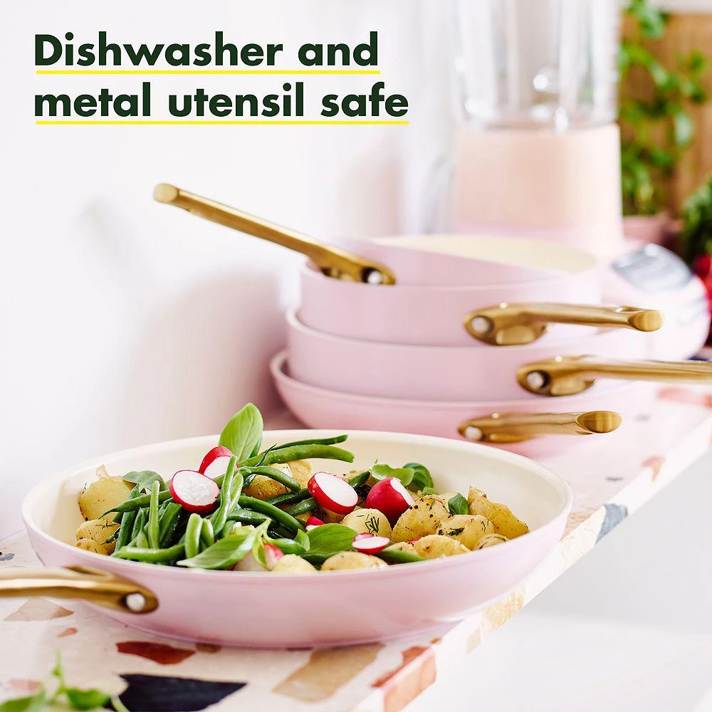 Reserve Blush Healthy Ceramic Nonstick Cookware, Set of 10 商品