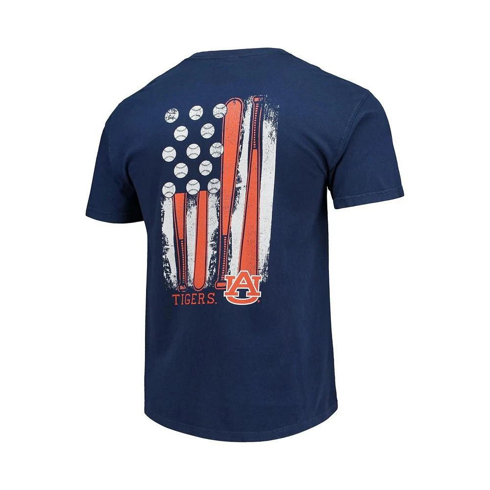 商品Image One|Men's Navy Auburn Tigers Baseball Flag Comfort Colors T-shirt,价格¥241,第3张图片详细描述