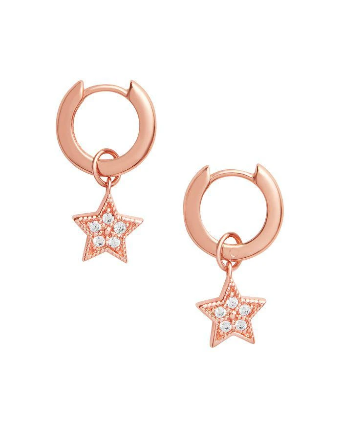 商品Olivia Burton|Celestial Huggie Hoop Earrings in Sterling Silver or Rose Gold-Plated Sterling Silver,价格¥412,第2张图片详细描述