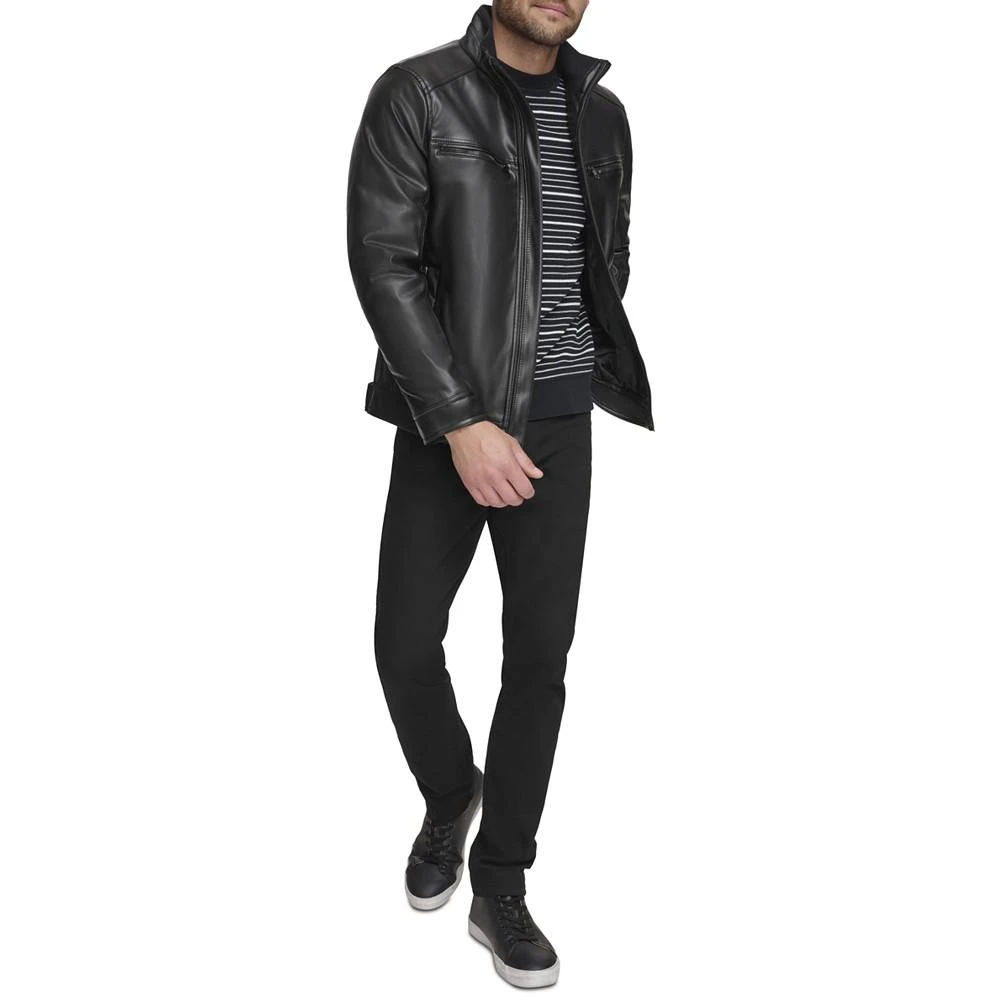 Men's Faux Leather Moto Jacket, Created for Macy's 商品