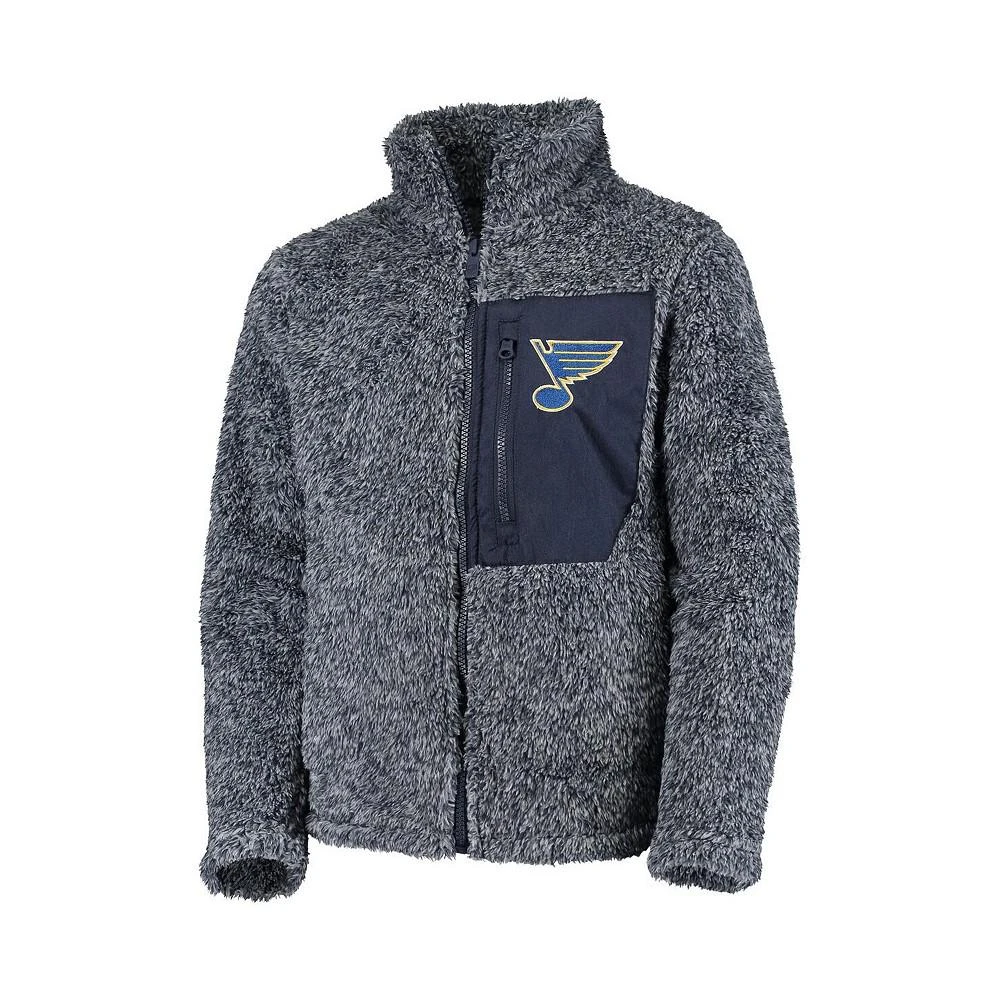 商品Outerstuff|Girls Youth Navy St. Louis Blues Fan Gear Sherpa Full-Zip Jacket,价格¥423,第2张图片详细描述