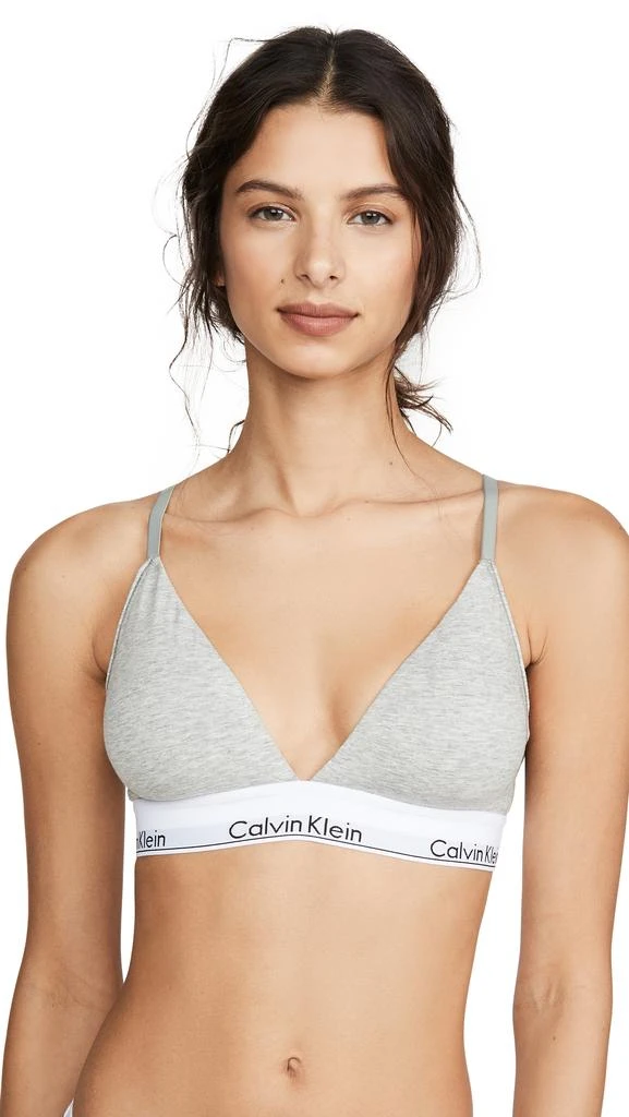 商品Calvin Klein|Calvin Klein Underwear 时尚棉轻柔衬里三角形休闲文胸,价格¥299,第5张图片详细描述