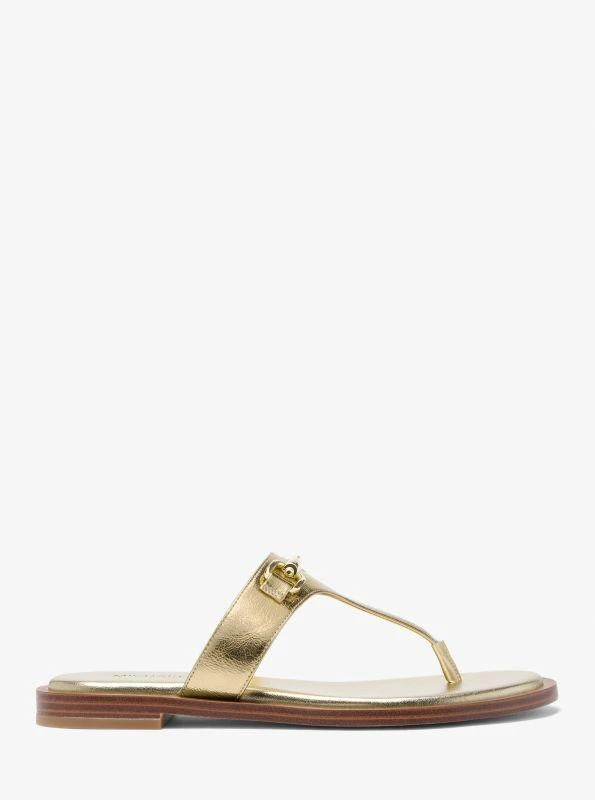 商品Michael Kors|Carson Crackled Metallic Leather Sandal,价格¥441,第2张图片详细描述