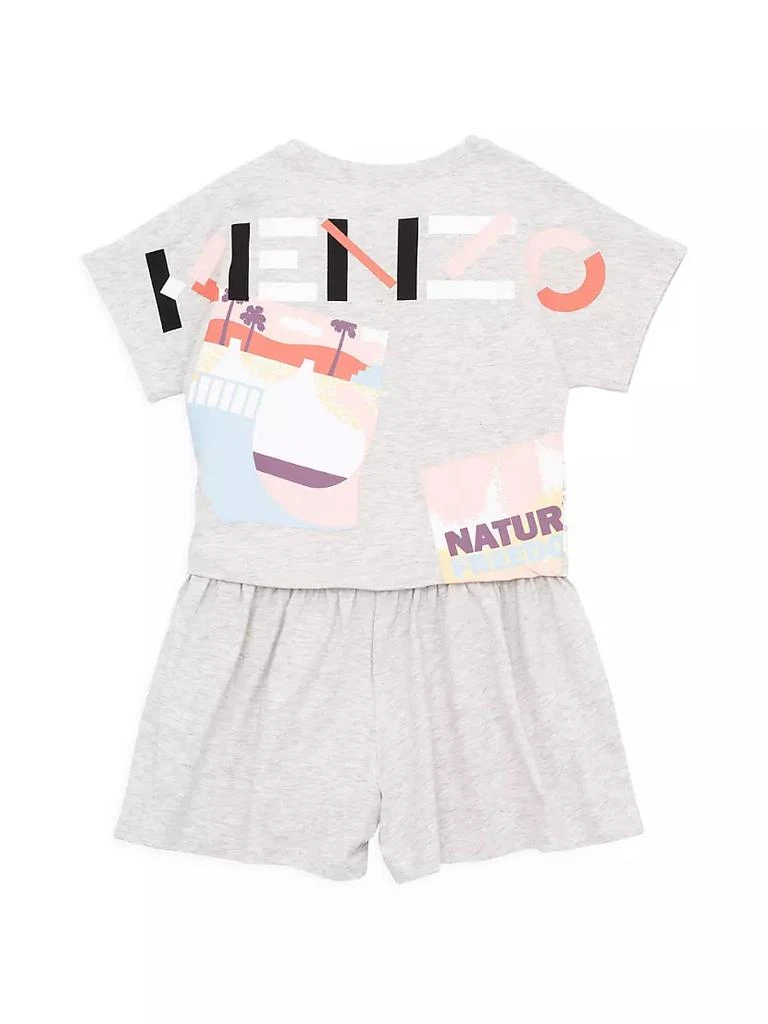 商品Kenzo|Little Girl's & Girl's Printed Logo Romper,价格¥501,第2张图片详细描述