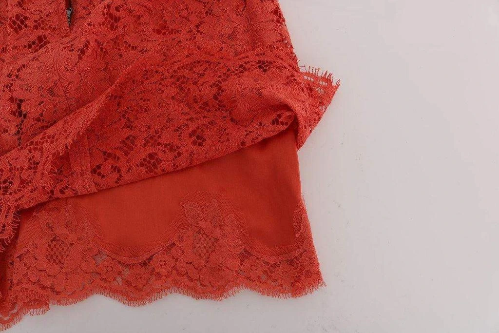 Dolce & Gabbana  Orange Macramé Lace Pencil Skirt 商品