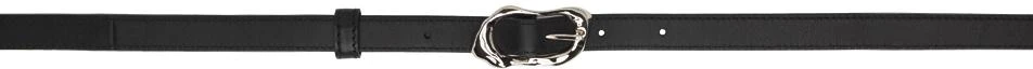 商品Alexander McQueen|Black Long Thin Molten Belt,价格¥2684,第1张图片