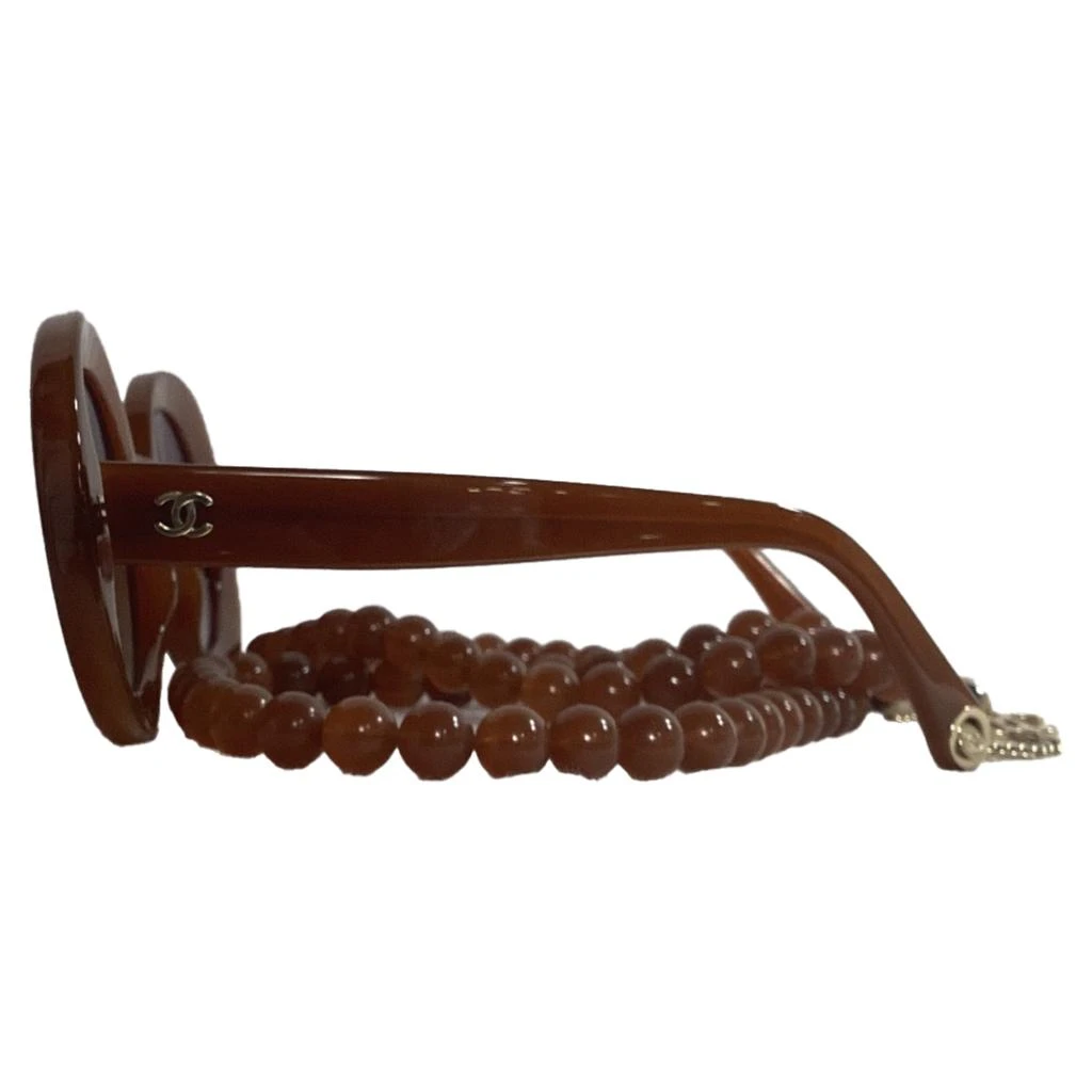 商品[二手商品] Chanel|CH5489 Round Frame Beaded Sunglasses in Brown Acetate,价格¥6593,第2张图片详细描述