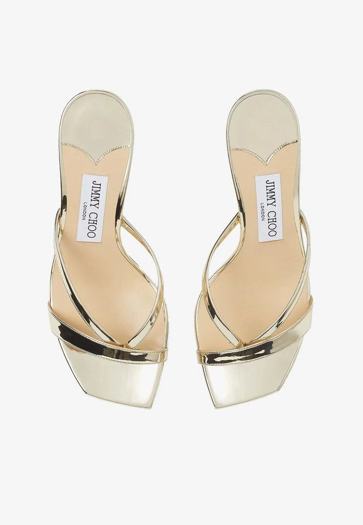 商品Jimmy Choo|Maelie 70 Thong Mules in Mirror Fabric,价格¥4018,第3张图片详细描述