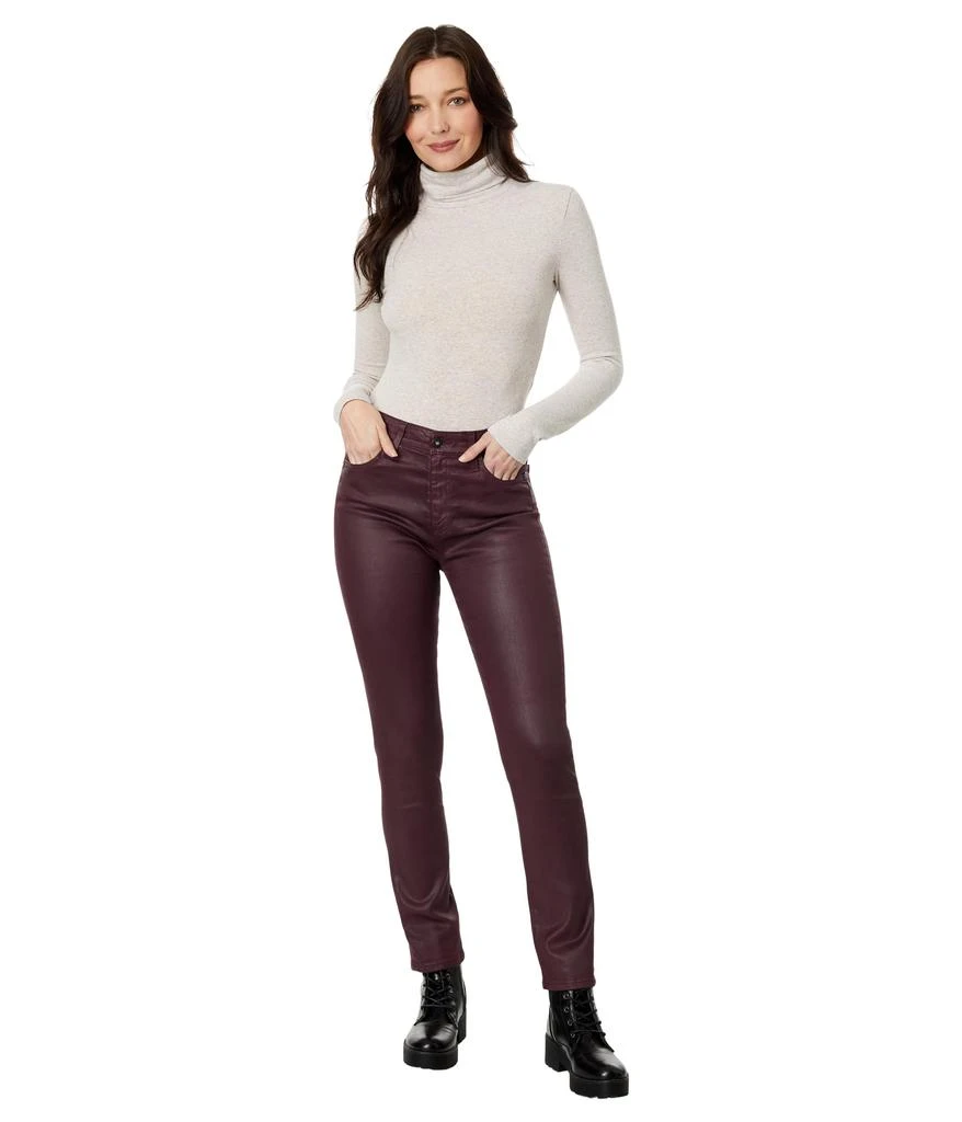 商品AG Jeans|Mari High-Rise Slim Straight in Ltt Lt Pinot Noir,价格¥2048,第4张图片详细描述