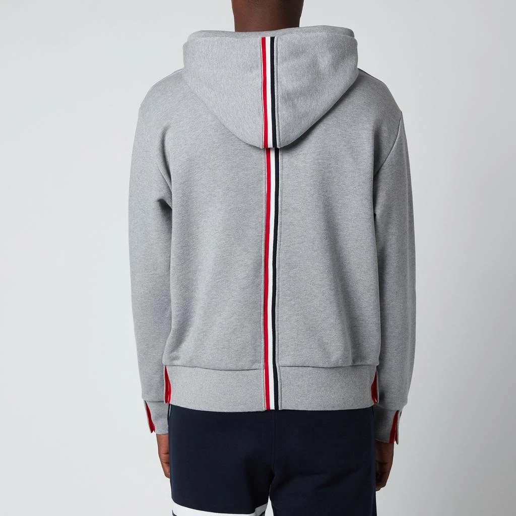 商品Thom Browne|Thom Browne Men's Tricolour Stripe Classic Loopback Hoodie - Grey,价格¥4579,第2张图片详细描述