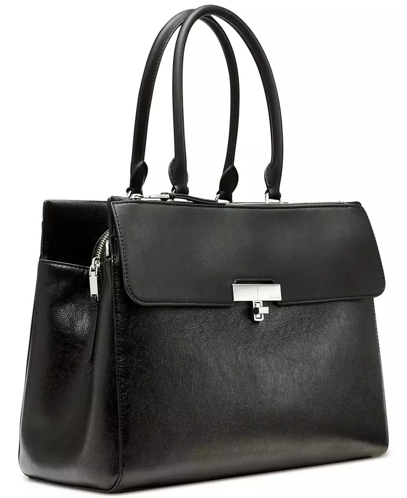 商品Calvin Klein|Becky Turnlock Triple Compartment Convertible Tote,价格¥1474,第3张图片详细描述